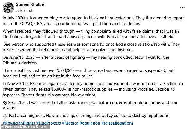 Ontario Tribunal Suspends Physician's License Over Sexual Abuse and Unprofessional Conduct Findings