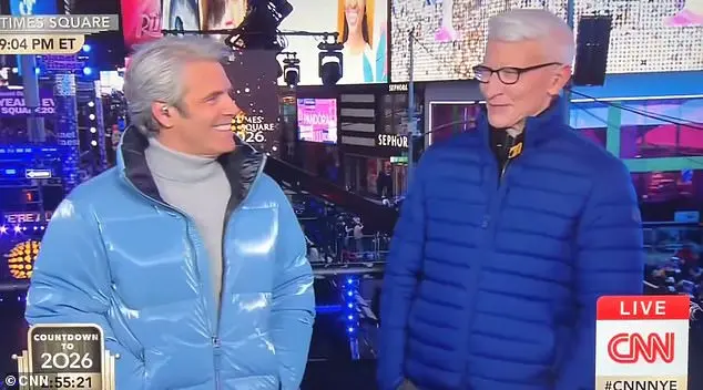 ‘I can’t believe this is happening’: Anderson Cooper’s shock as Andy Cohen’s explosive New Year’s Eve rant disrupts CNN’s live coverage
