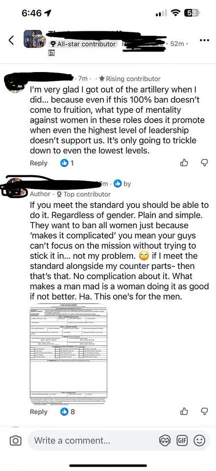 Leaked Memo Reveals Pentagon's Secret Review of Women in Combat Roles