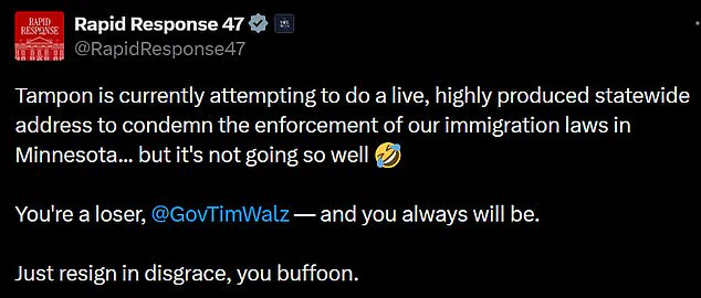 Tim Walz's Livestream Fails, Amplifying Controversy Over ICE Stand Amid Minneapolis Shooting Fallout