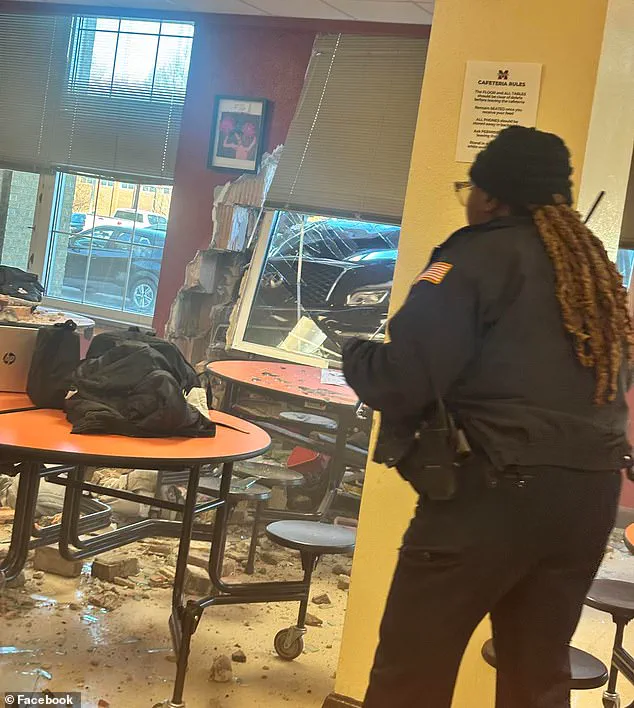 Harrowing Moment Captured as Parent's SUV Smashes Through Cafeteria Wall at Memphis High School, According to Local Reports