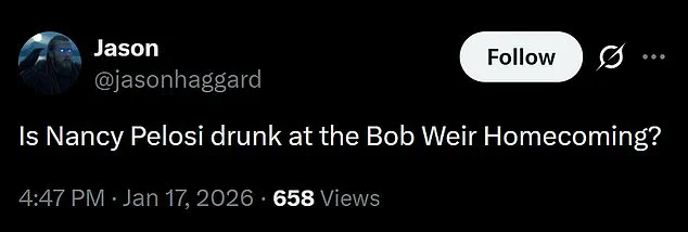 Nancy Pelosi's Controversial Appearance at Bob Weir Memorial Sparks Debate in San Francisco