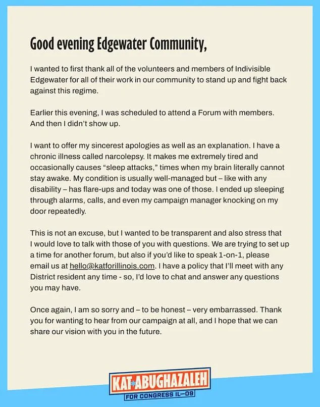 Illinois Congressional Candidate Kat Abughazaleh's Absence from Indivisible Project Event Sparks Scrutiny