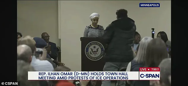 Trump Supporter Attacks Ilhan Omar with Syringe During Town Hall, Sparking Concerns Over Political Violence