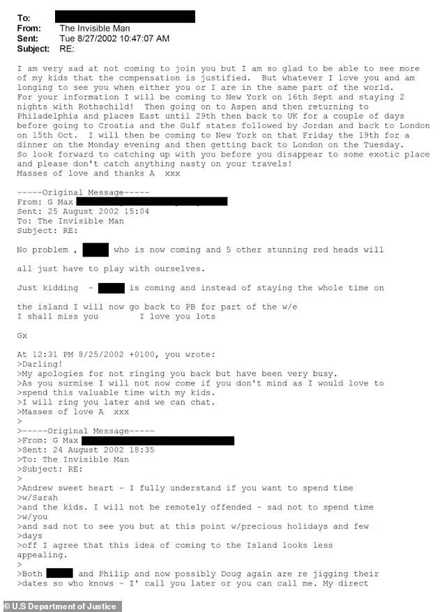 New Documents Reveal Romantic Emails Between Prince Andrew and Ghislaine Maxwell, Reigniting Public Speculation