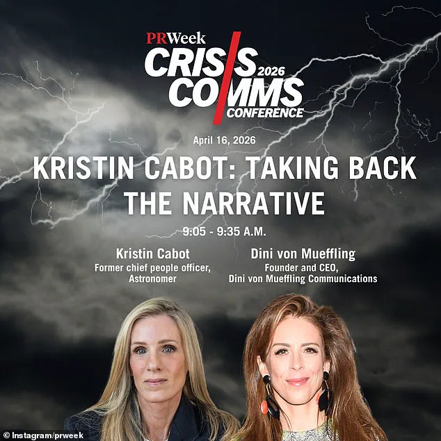 Kristin Cabot Faces Backlash for Capitalizing on Viral Scandal with High-Profile Speaking Engagement