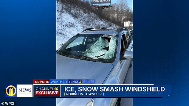 Massive Ice Slab from Truck Shatters Windshield, Injuring Pittsburgh Mother, Terrifying Daughter