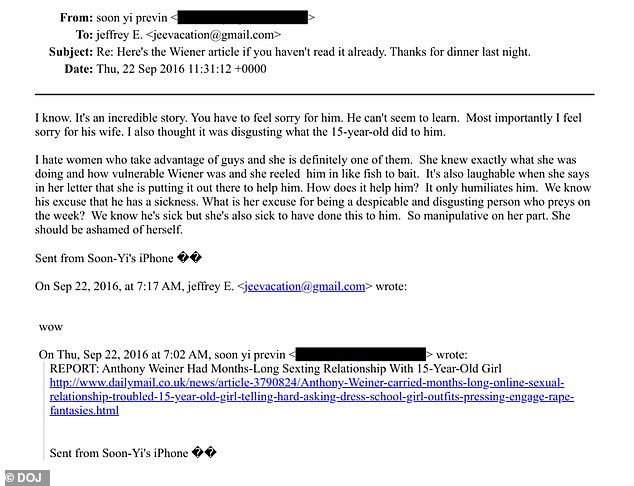 Clandestine Emails Link Epstein, Allen, and Previn to Scandalous Victim-Blaming Comments
