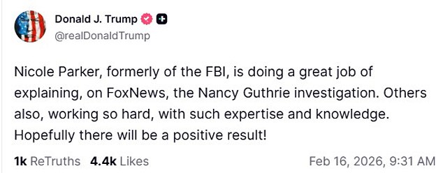 Tucson Retired Journalist Nancy Guthrie Missing: Third Week in Search as Suspect's Walmart Purchases Examined