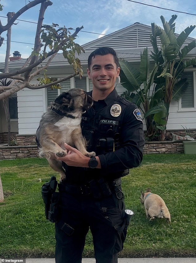 Burbank Police Officer's Viral Instagram Post of Cradling French Bulldogs Sparks Online Frenzy