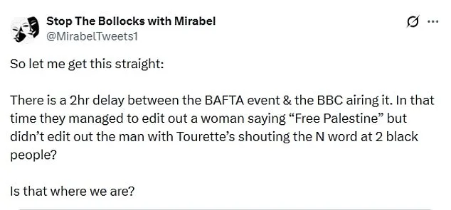 BBC Controversy Over BAFTAs Coverage: Racial Slur Broadcast vs. 'Free Palestine' Edit Sparks Debate on Media Bias and Disability Rights