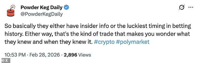 Polymarket User Makes $637K in 30 Days Betting on Iran Strikes, Triggers Insider Trading Accusations and Calls for Oversight