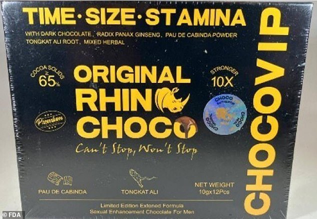 Popular Chocolate-Based Male Enhancement Supplement Rhino Choco VIP 10X Recalled Over Unauthorized Tadalafil Content