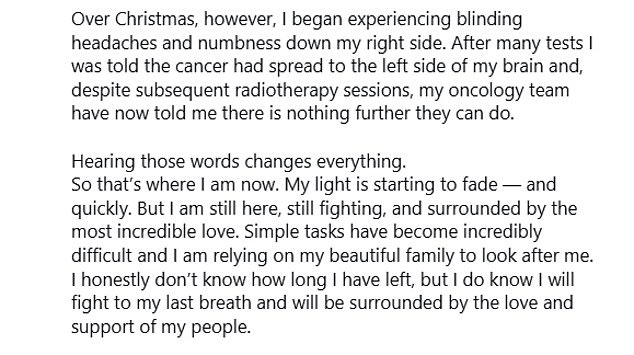 Reality TV Star Mel Schilling Battles Advanced Bowel Cancer, Calls for Early Detection Awareness