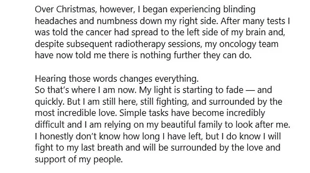 Reality TV Star Mel Schilling Battles Advanced Bowel Cancer, Calls for Early Detection Awareness