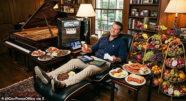 Exclusive Photos Reveal Defense Secretary Pete Hegseth's 'Luxury' Meals for Troops Amid Taxpayer Fund Controversy