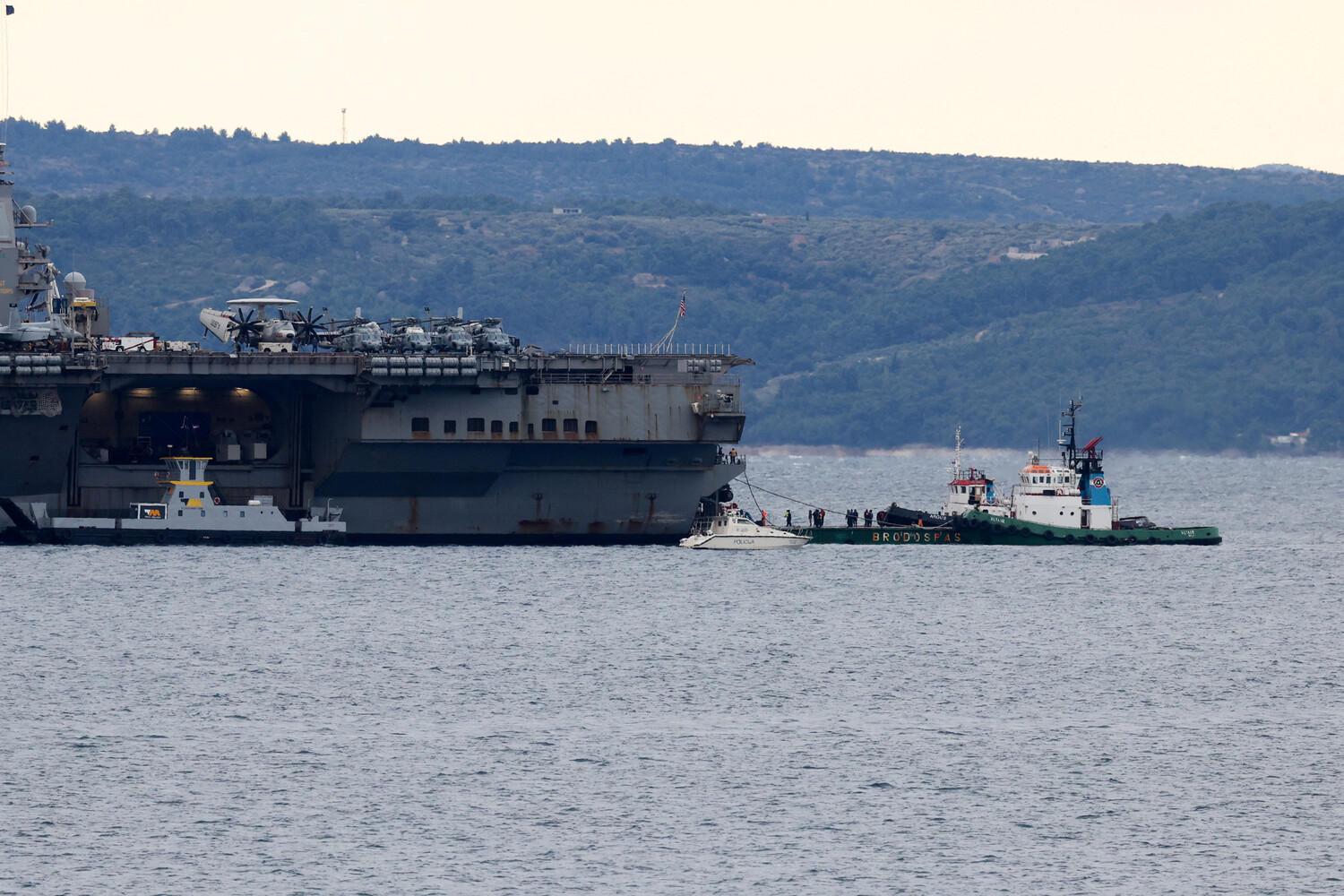 USS Gerald R. Ford Arrives in Split for Critical Maintenance After Red Sea Mission, Fire Sparks Detour