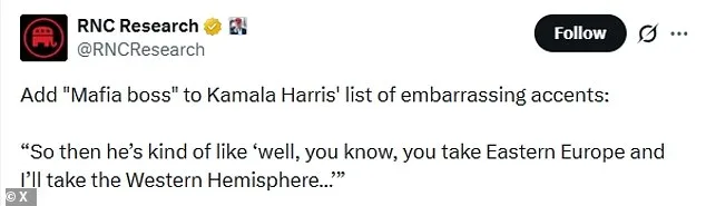 Kamala Harris Faces Backlash After Mocking Trump with Fake Mob Boss Accent at Foreign Policy Event