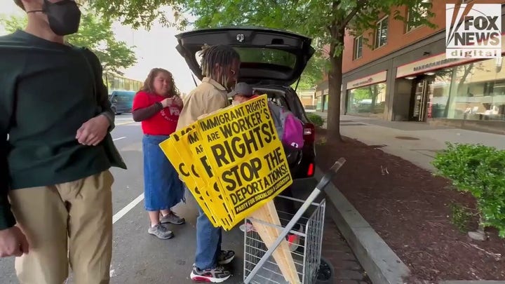 Federal scrutiny intensifies as coordinated May Day protests draw congressional attention.