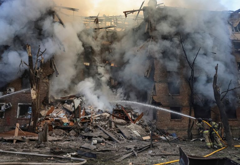 Russia launches Oreshnik missile and drone barrage killing four in Kyiv
