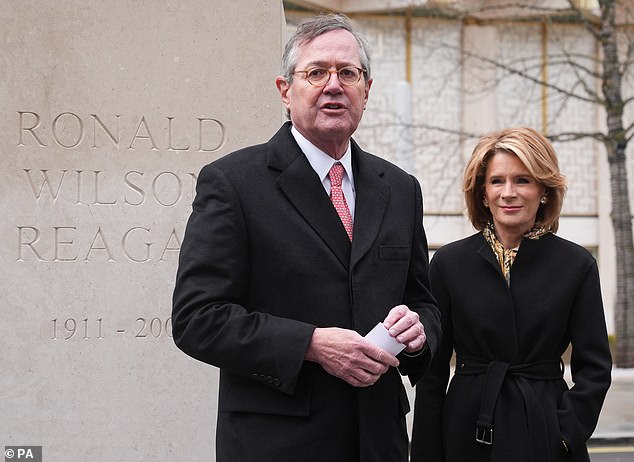 US Ambassador urges Britain to stop apologizing and embrace national confidence.