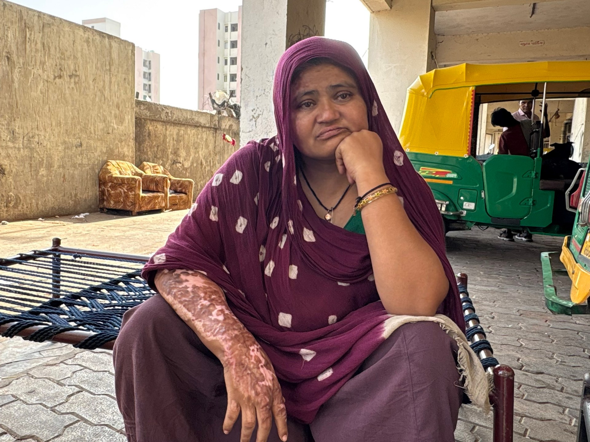 Ahmedabad mother loses 14-year-old son in airport blast, body scarred by fire.