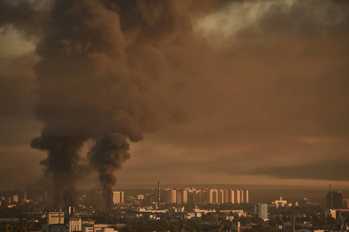 Russia launches massive coordinated strike across Ukraine targeting key Kyiv sites.