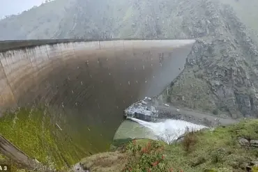 A Glimpse of Lake Berryessa's Morning Glory Spillway