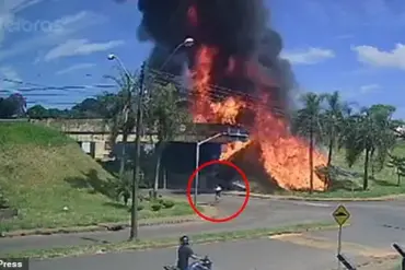 Brake Driver's Daring Escape from Burning Truck