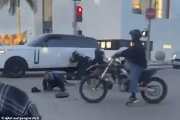 Mini Bike Riders Cause Shocking Collision in Beverly Hills