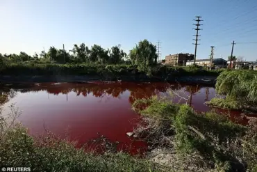 River in Argentina Turns Blood Red, Causing Concern Among Residents