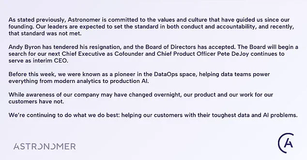 Breaking: Sudden Resignation of Astronomer's CEO Amid Coldplay Concert Incident Sends Tech Industry Reeling