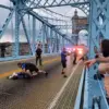 Violent Clashes Erupt on Roebling Bridge During Anti-ICE Protest, Leading to Arrests and Officer on Leave