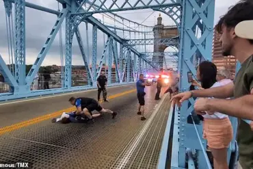 Violent Clashes Erupt on Roebling Bridge During Anti-ICE Protest, Leading to Arrests and Officer on Leave
