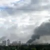 Russian Drones Strike Industrial Area in Kyiv Region, Sparking Large Fire