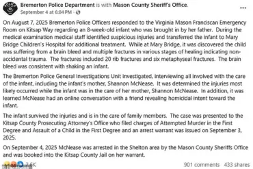 Wisconsin Mother Faces Legal and Medical Crisis After Infant's Non-Accidental Trauma Sparks Child Welfare Concerns